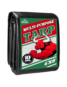 Lona Impermeable MVPNET 1.83x2.44m Verde/Negro 10mil