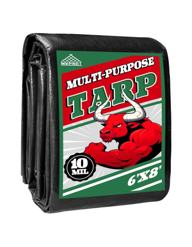 Lona Impermeable MVPNET 1.83x2.44m Verde/Negro 10mil