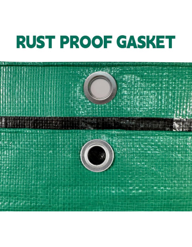 Lona Impermeable MVPNET 1.83x2.44m Verde/Negro 10mil