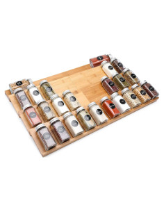 Organizador de Especias DEWVIE de Bambú Expandible 33-66 cm