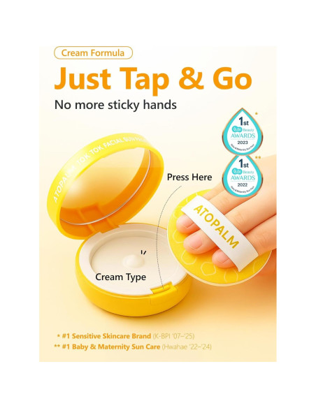 ATOPALM Tok Tok Pacto Solar Facial SPF43 PA+++ 15g