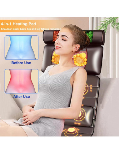 Alfombra de Masaje Vibrante Lvrunben con Calefacción 55x181cm