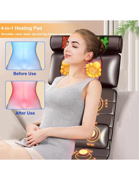 Alfombra de Masaje Vibrante Lvrunben con Calefacción 55x181cm