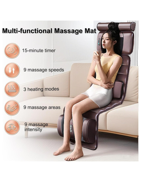 Alfombra de Masaje Vibrante Lvrunben con Calefacción 55x181cm