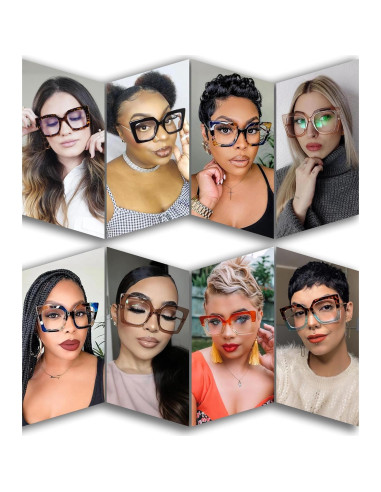 Gafas AIEYEZO Antiluz Azul Sobredimensionadas para Mujeres