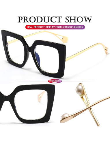 Gafas AIEYEZO Antiluz Azul Sobredimensionadas para Mujeres