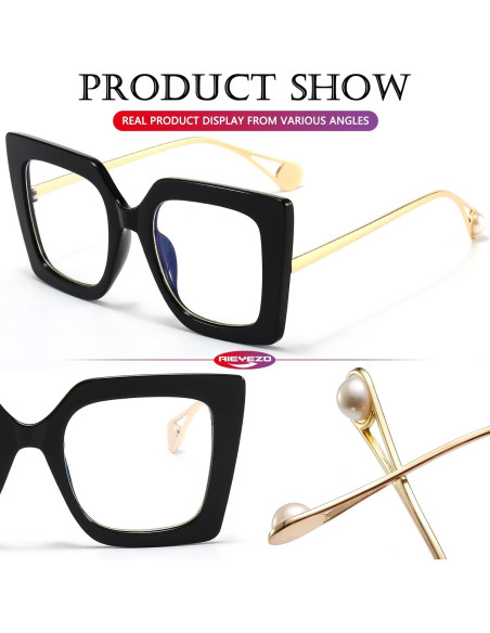 Gafas AIEYEZO Antiluz Azul Sobredimensionadas para Mujeres
