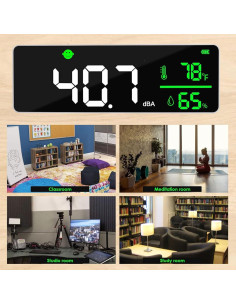 Medidor de Decibelios ZEZEFUFU con Pantalla LED 30-130dB 2