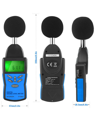 Medidor de Decibelios Portátil INFURIDER con Pantalla LCD