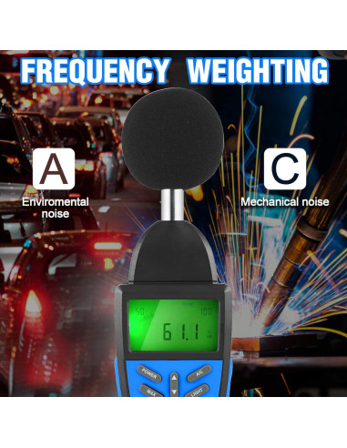 Medidor de Decibelios Portátil INFURIDER con Pantalla LCD