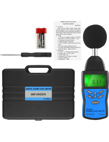 Medidor de Decibelios Portátil INFURIDER con Pantalla LCD