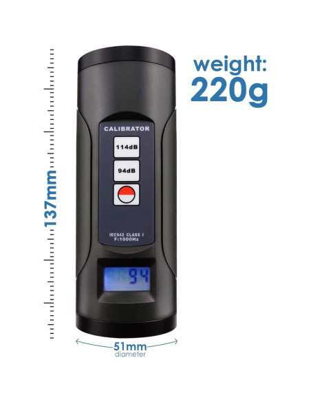 Calibrador de Nivel de Sonido TekcoPlus SLTK-885B 94-114dB