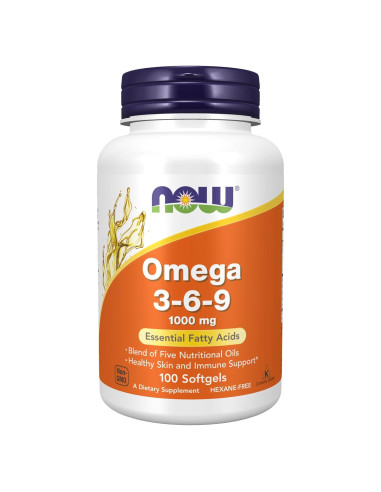 Suplemento Omega 3-6-9 NOW Foods 1000 mg 100 Gelatinas Blandas