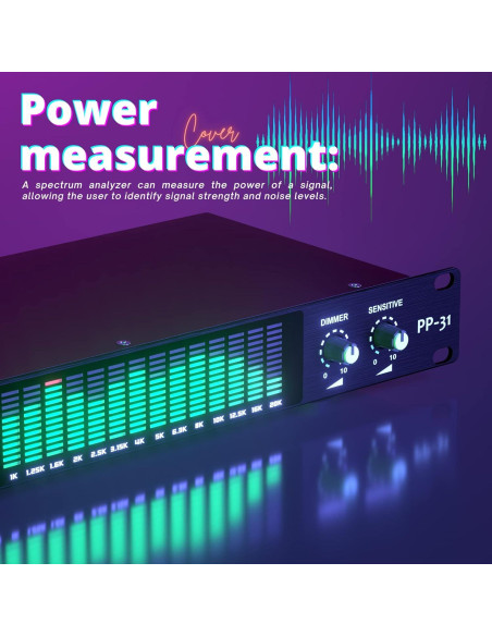 Analizador de Espectro de Audio BDS PP-31 LED 31 Bandas