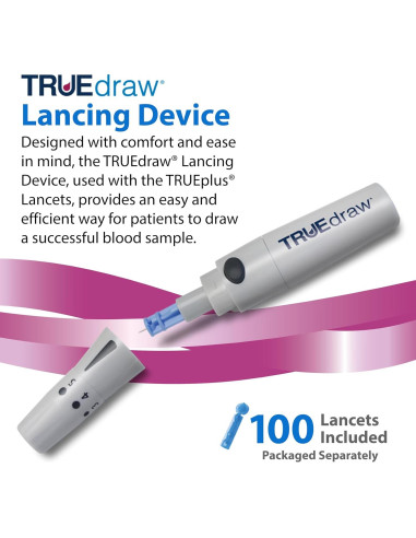 Medidor de Glucosa en Sangre TRUENESS con 100 Tiras y Lancetas