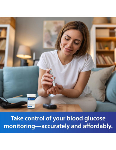 Medidor de Glucosa en Sangre TRUENESS con 100 Tiras y Lancetas