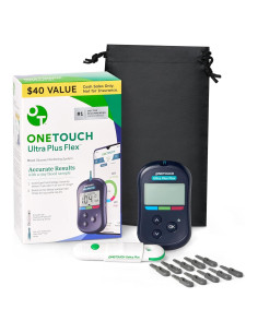 Kit de Monitoreo de Glucosa OneTouch Ultra Plus Flex - 1 Medidor, 10 Lancetas, Dispositivo de Punción