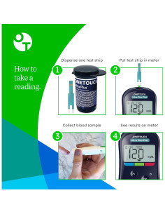 Kit de Monitoreo de Glucosa OneTouch Ultra Plus Flex - 1 Medidor, 10 Lancetas, Dispositivo de Punción 2