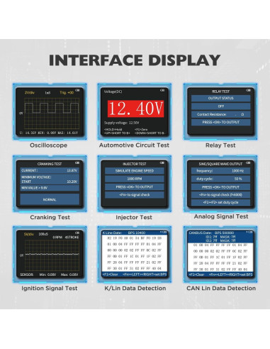 Multímetro Digital CMTOOL 1000V AC 700V Osciloscopio 2.8"