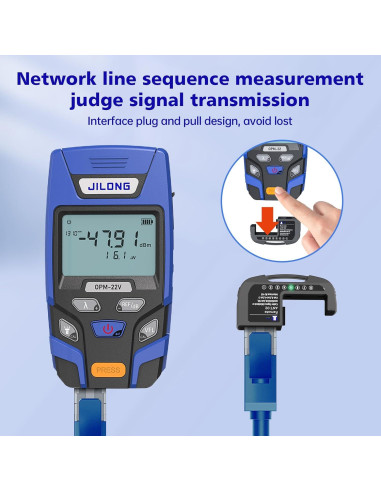 Medidor de Potencia Óptica JILONG OPM-22V -50 a +26dB