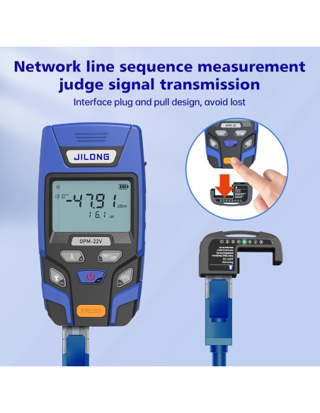 Medidor de Potencia Óptica JILONG OPM-22V -50 a +26dB