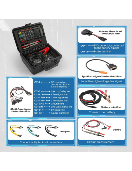 Multímetro Digital CMTOOL 1000V AC 700V Osciloscopio 2.8"