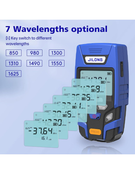 Medidor de Potencia Óptica JILONG OPM-22V -50 a +26dB