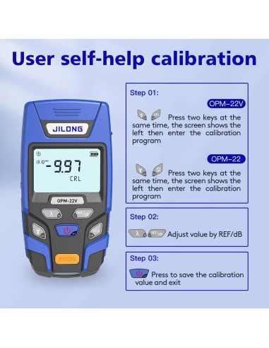 Medidor de Potencia Óptica JILONG OPM-22V -50 a +26dB
