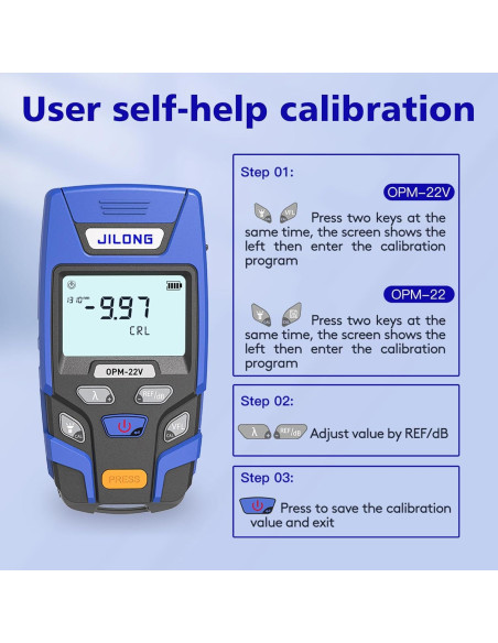 Medidor de Potencia Óptica JILONG OPM-22V -50 a +26dB