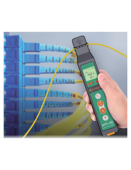 Identificador de Fibra Óptica Komshine KFI-45 - Medidor OPM y VFL
