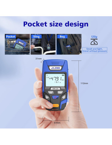 Medidor de Potencia Óptica JILONG OPM-22V -50 a +26dB