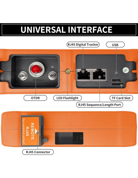 Probador OTDR de Fibra Óptica Rsrteng RSO-4000T 1610nm 22dB