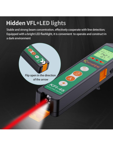 Identificador de Fibra Óptica Komshine KFI-45 - Medidor OPM y VFL