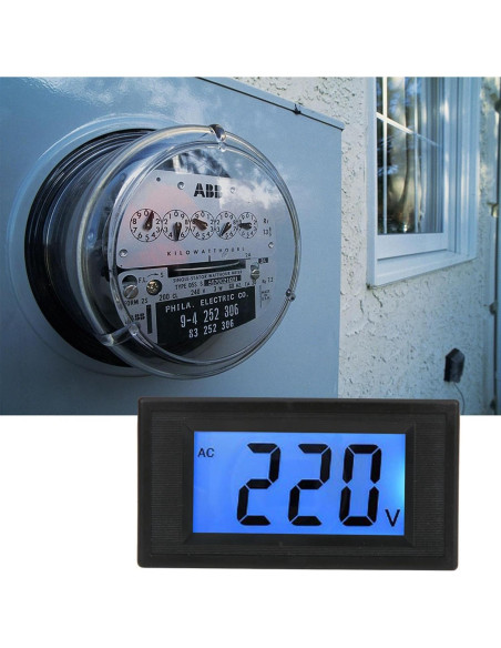 Voltímetro Digital AC Walfront YB5135D 80-500V Pantalla LCD