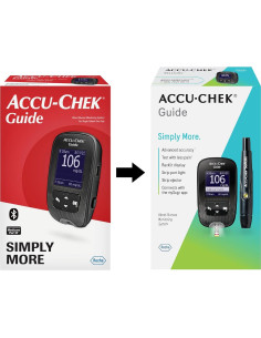 Medidor de Glucosa Accu-Chek Guide con Bluetooth y Pantalla LCD 2