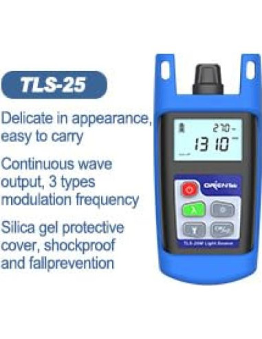 Kit de Herramientas FTTH Orientek TLT-7E Medidor de Potencia Óptica