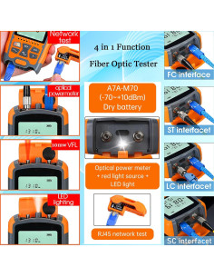 Probador de Fibra Óptica 4 en 1 Xunsomten OPM-VFL-10 2