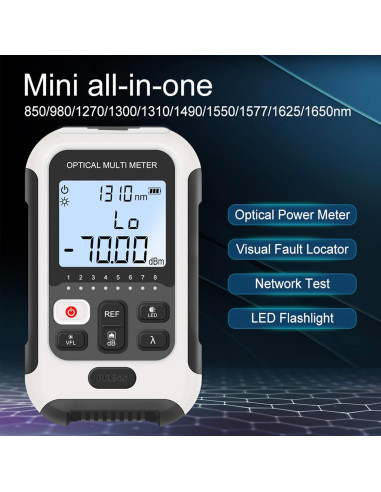 Medidor de Potencia de Fibra Óptica Fafeicy 800-1700nm