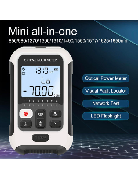 Medidor de Potencia de Fibra Óptica Fafeicy 800-1700nm