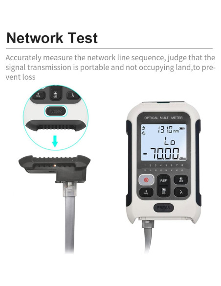 Medidor de Potencia de Fibra Óptica Fafeicy 800-1700nm