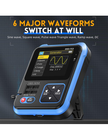 Osciloscopio Digital Portátil Hilitand 3 en 1 500 kHz
