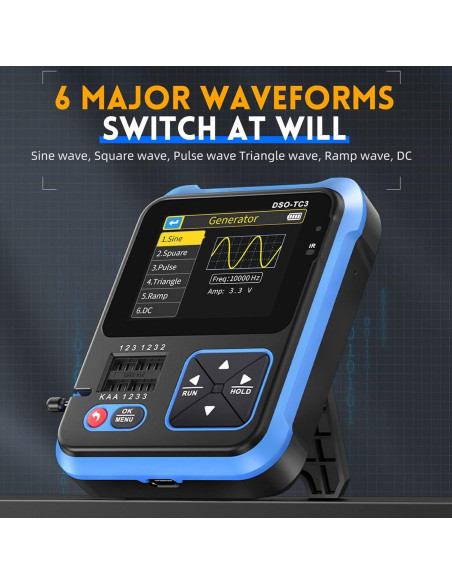 Osciloscopio Digital Portátil Hilitand 3 en 1 500 kHz