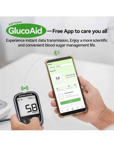 Kit de Prueba de Azúcar en Sangre MicroTech Bluetooth 10 Tiras