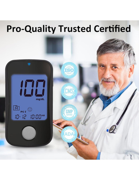 Kit de Monitoreo de Glucosa HanrayCare TD-4125 con 100 Tiras