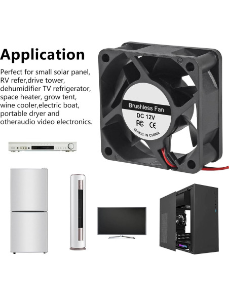 4 Ventiladores de Refrigeración UMLIFE 60x60x25mm 12V CC
