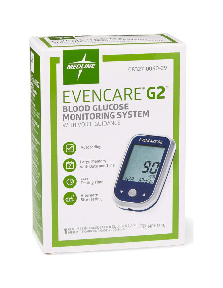 Medidor de Glucosa Medline EvenCare G2 - Resultados en 6 Segundos