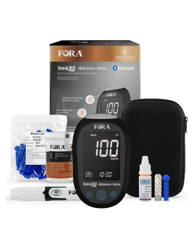Kit de Monitoreo de Glucosa Fora Test N'GO Advance Voice