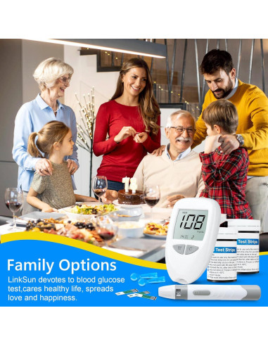 Medidor de Glucosa en Sangre CAKRNPS G-520 con Tiras y Lancetas