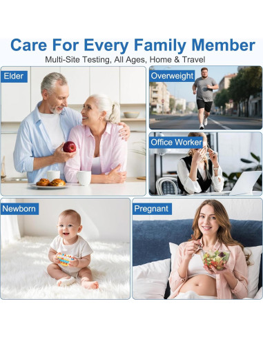 Medidor de Glucosa en Sangre CAKRNPS G-520 con Tiras y Lancetas