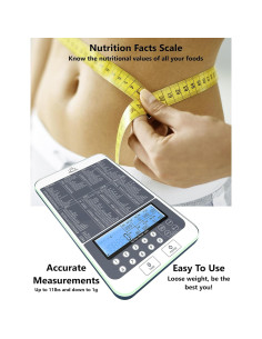 Balanza de Cocina Nutricional NutraTrack - Precisión 0.1g, 5kg 2